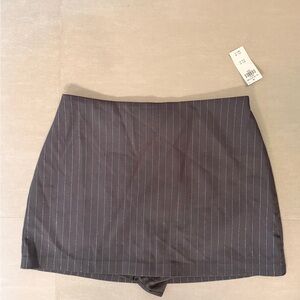 Abercrombie & Fitch Charcoal Pinstripe Mini Skirt